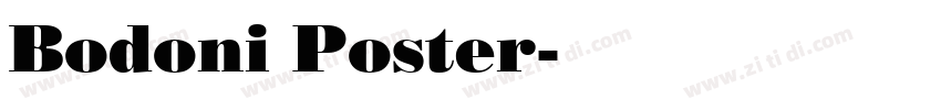 Bodoni Poster字体转换